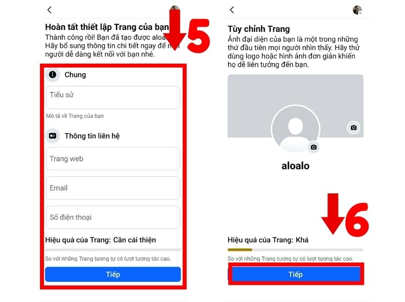 Nhập thông tin bổ sung Fanpage