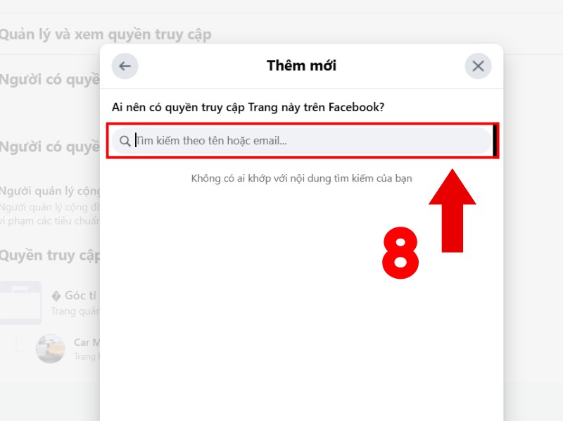 Nhập tên Facebook hoặc mail cá nhân