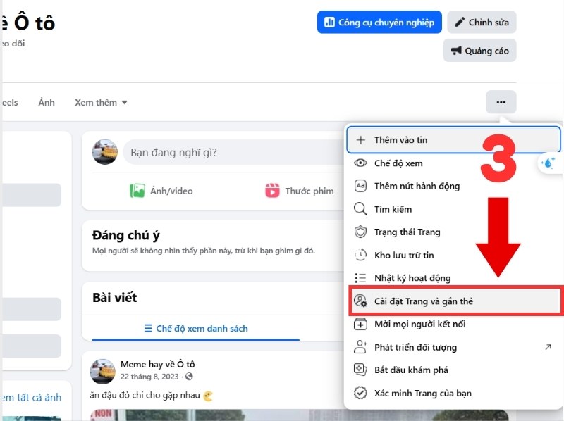 Cài đặt Fanpage
