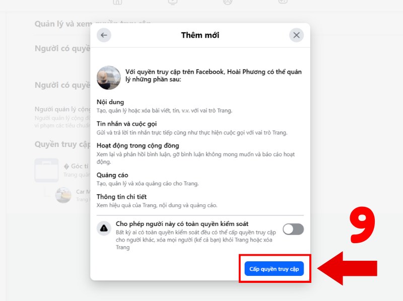 Cấp quyền truy cập