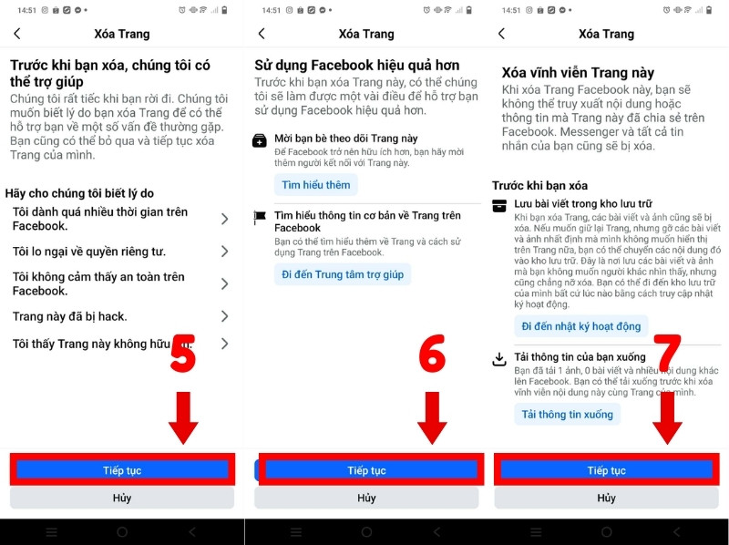 Ấn chọn Tiếp tục