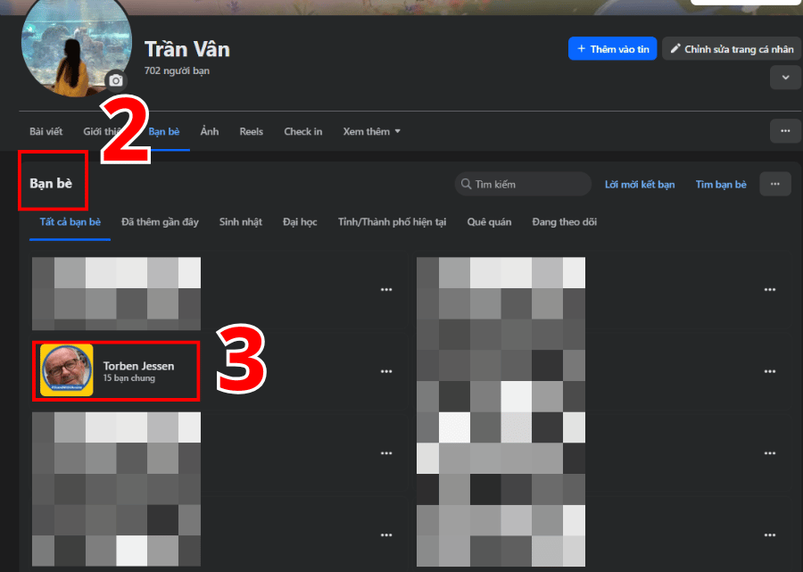 Cách xem ai bỏ theo dõi mình trên Facebook trên máy tính