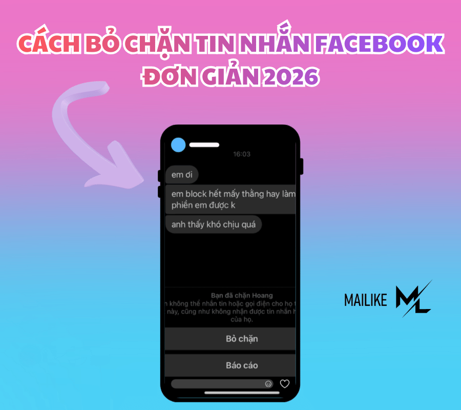 Cách bỏ chặn tin nhắn Facebook