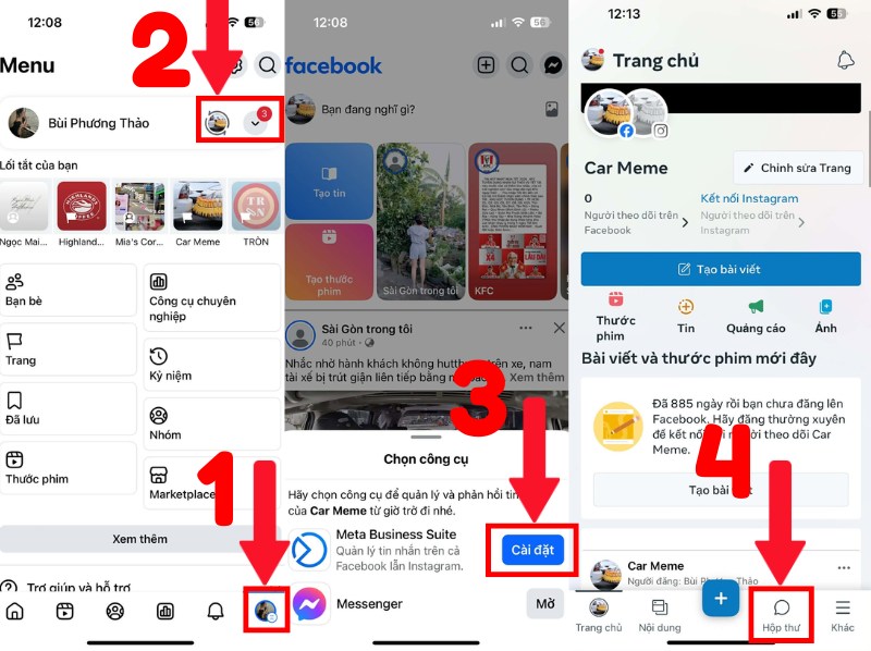 Cách cài đặt tin nhắn tự động fanpage điện thoại