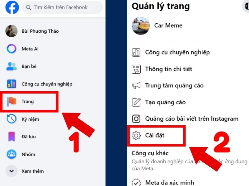 Cách thoát quản trị viên fanpage bằng máy tính