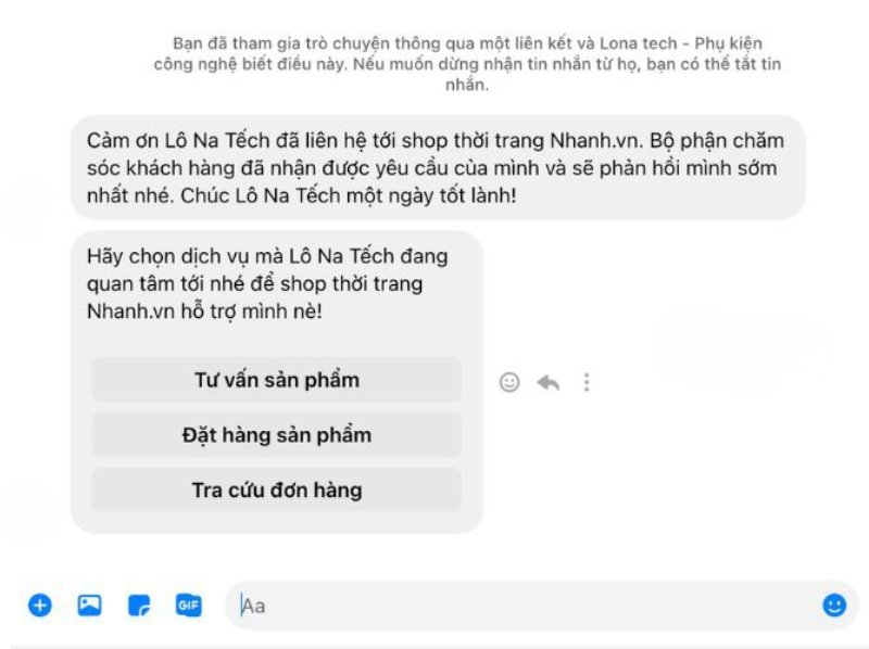 Chatbot hoàn thiện