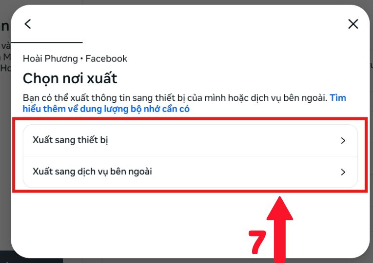 Chọn nơi xuất file