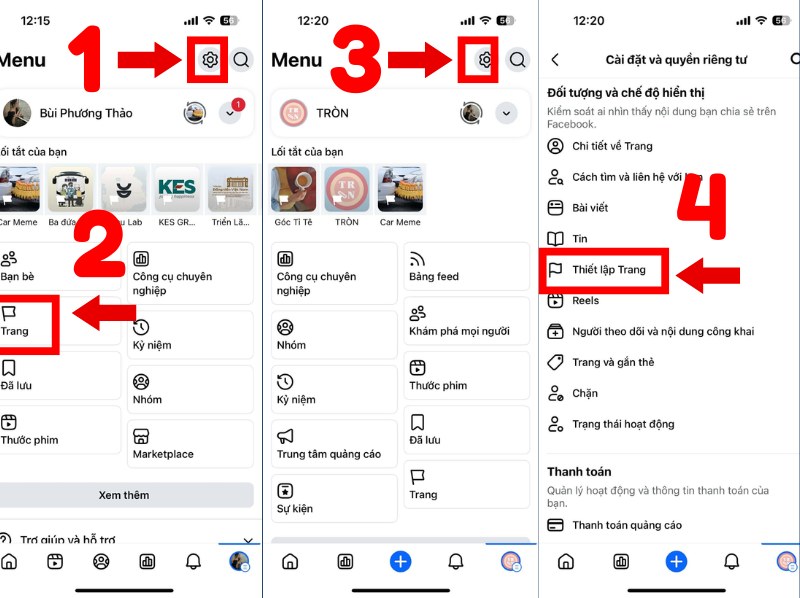 Chuyển từ tài khoản cá nhân sang fanpage
