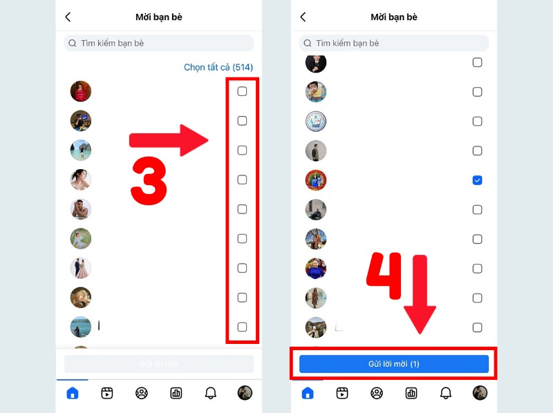 Gửi lời mời qua điện thoại