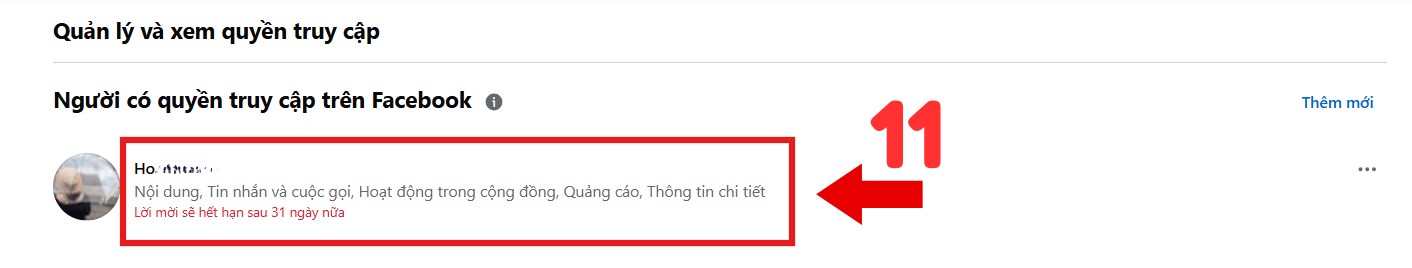 Lời mời từ hệ thống Facebook
