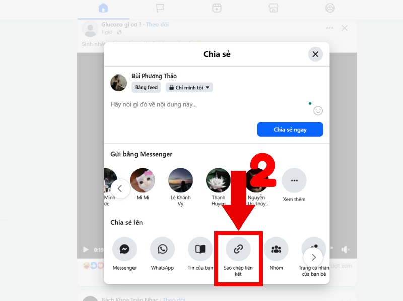 Sao chép đường link