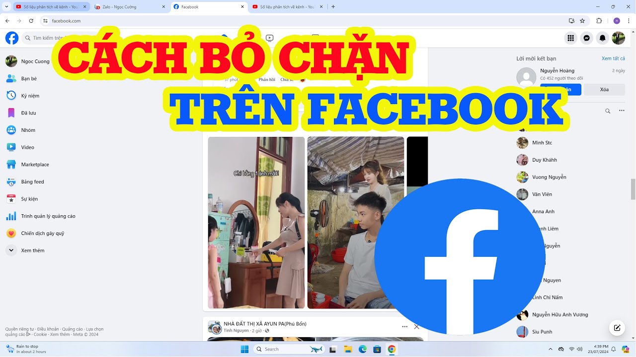 Bỏ chặn trên Facebook là hành động gỡ một người khỏi danh sách bị chặn