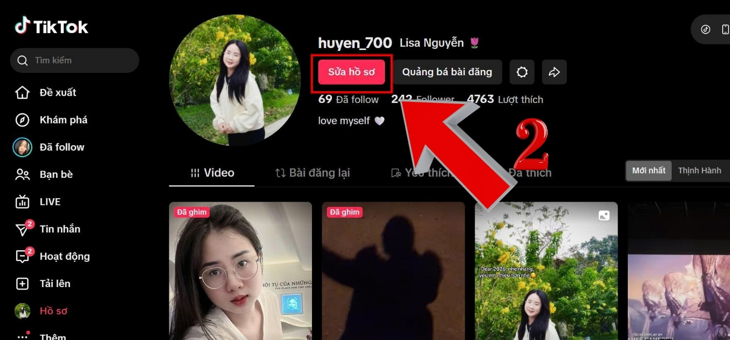 Cách đổi tên tiktok trên máy tính đơn giản