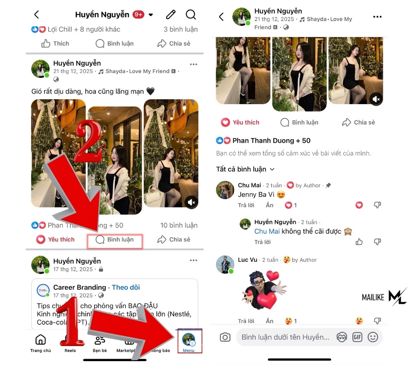 cach ghim binh luan tren facebook 1