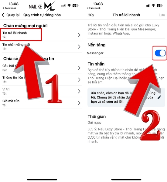 Hoàn thành quá trình cài đặt tin nhắn tự động trên điện thoại đơn giản