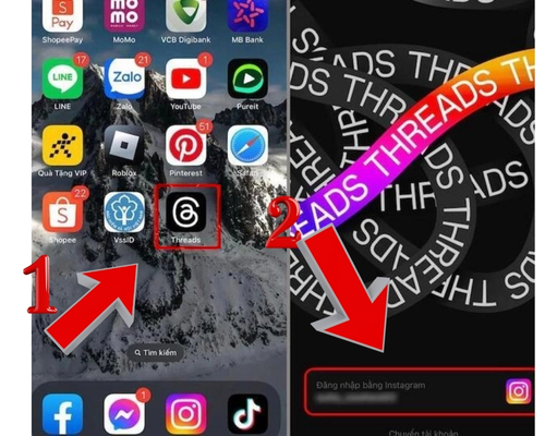 Đăng nhập threads bằng Instagram dễ dàng