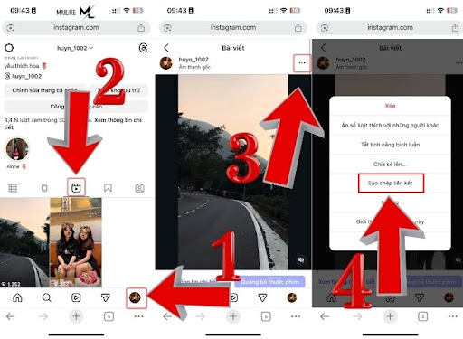 Cách lấy link video trên instagram trên điện thoại