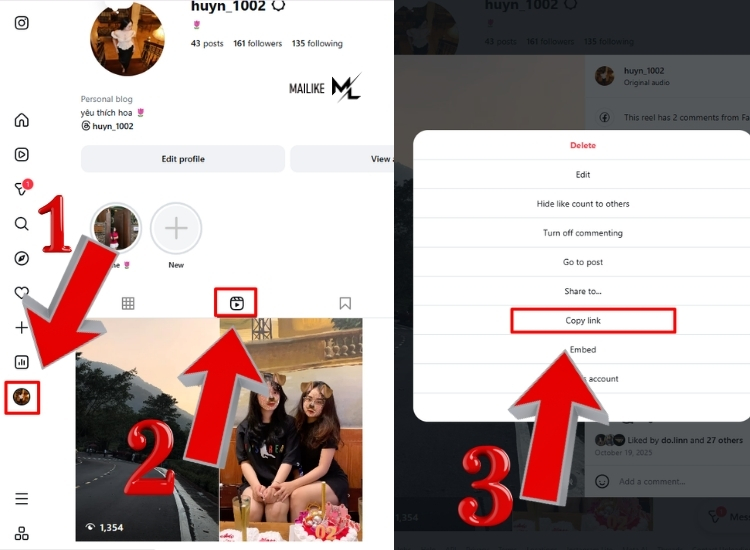 Sao chép link video Ins đơn giản qua 3 bước