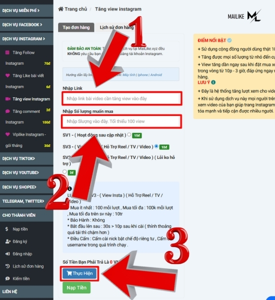 Hướng dẫn sử dụng tool hack view Instagram Mailike nhanh chóng