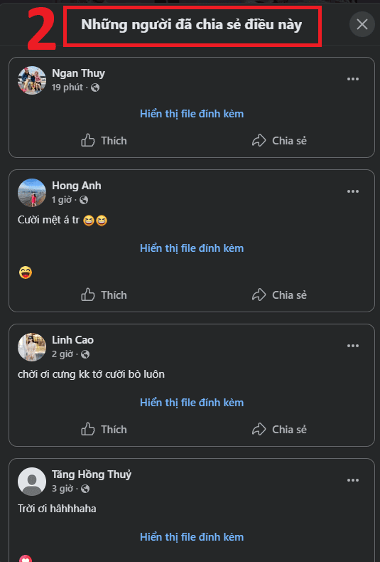 cách xem ai chia sẻ trên facebook bằng máy tính