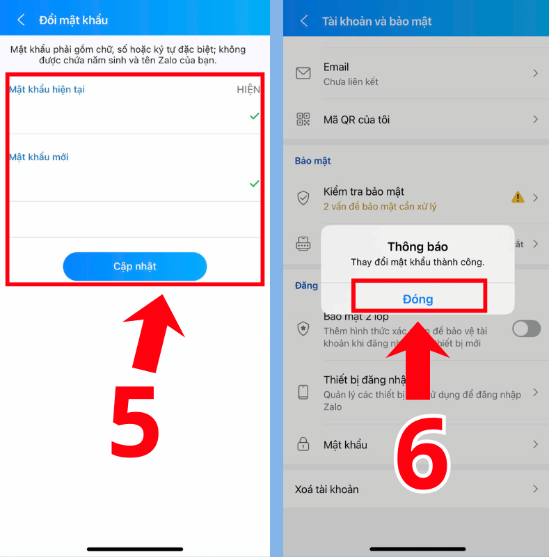 Nhập mật khẩu mới
