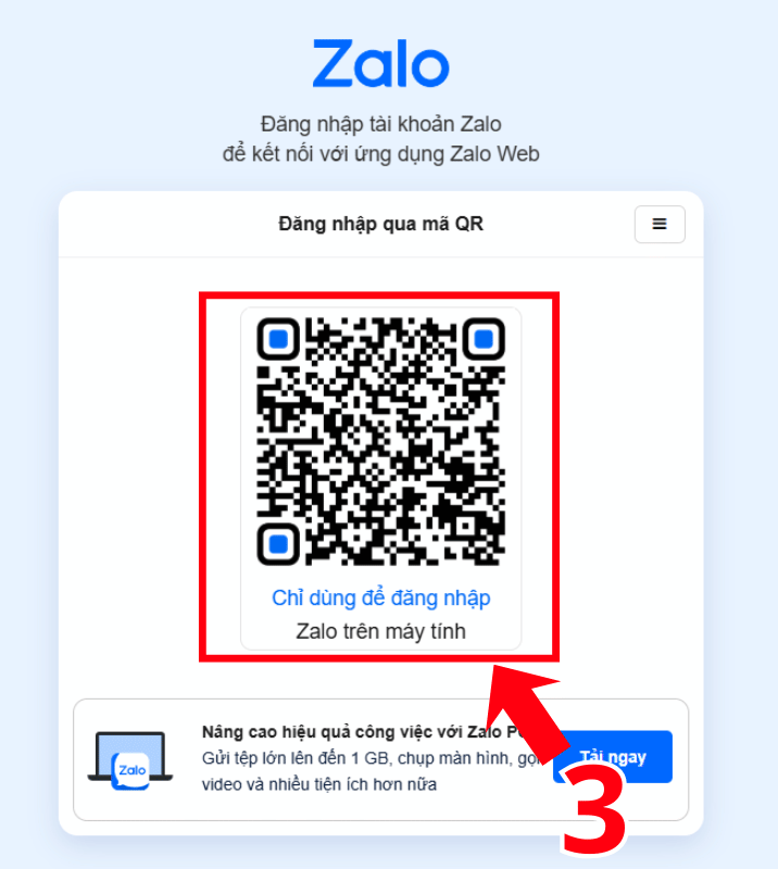 Quét mã QR để đăng nhập và sử dụng bình thường