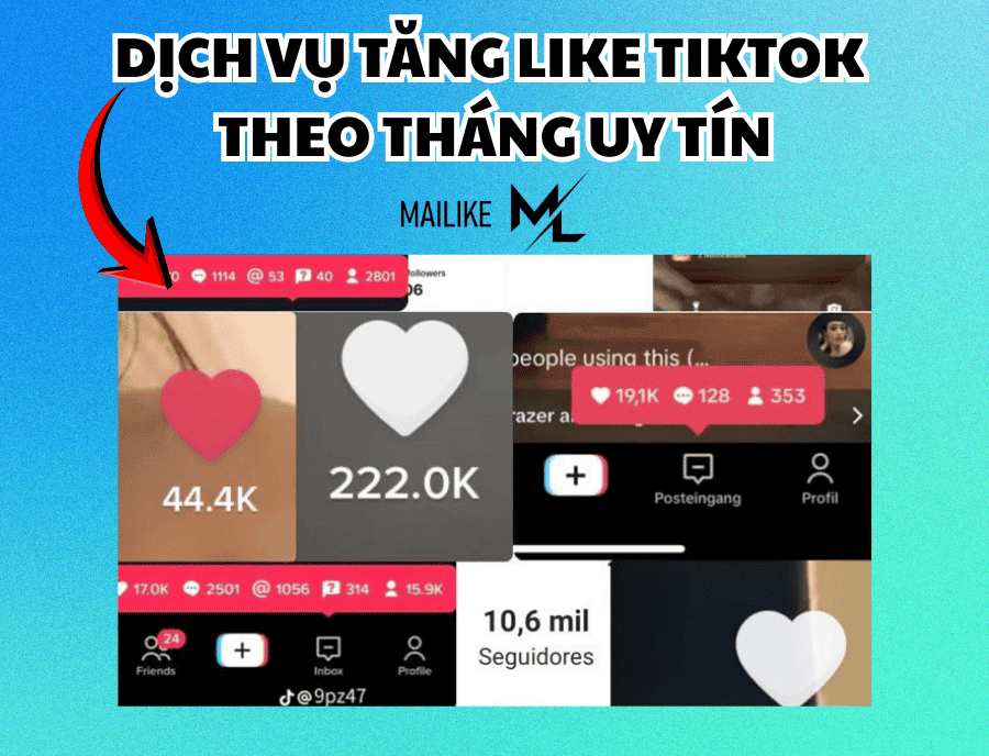 Dịch vụ tăng like TikTok theo tháng