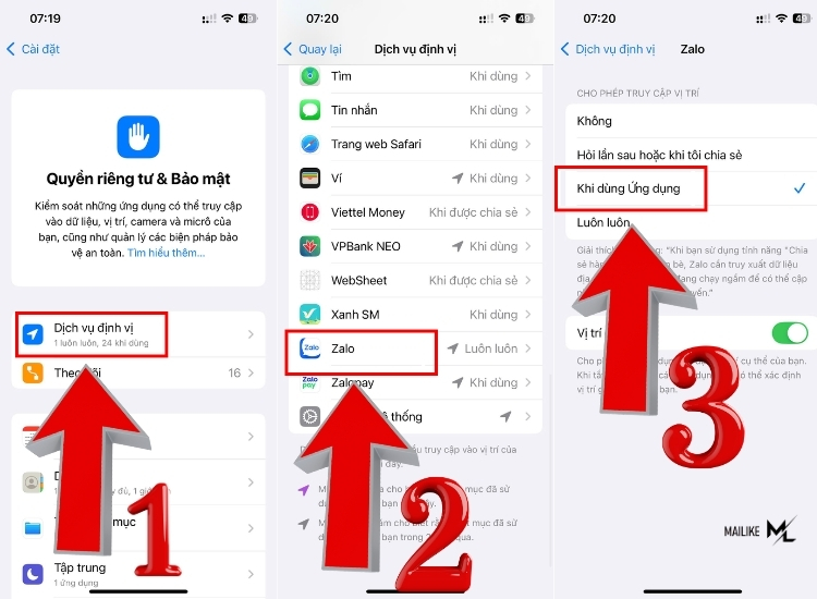 Hướng dẫn bật dịch vụ định vị trên zalo