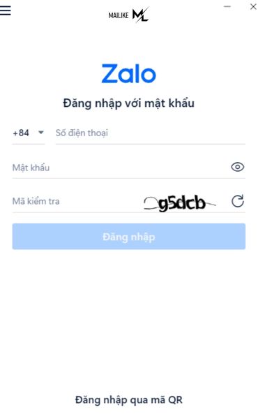 Cách đăng nhập Zalo trên máy tính bằng mật khẩu