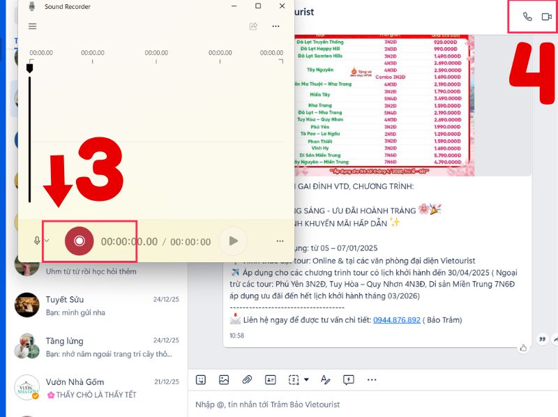 cách ghi âm cuộc gọi zalo
