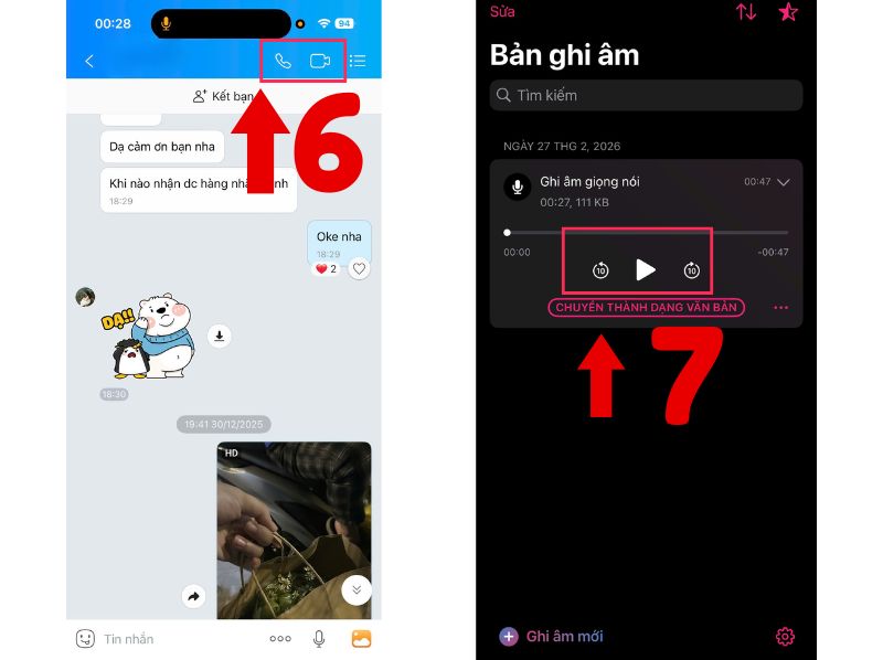cách ghi âm cuộc gọi zalo