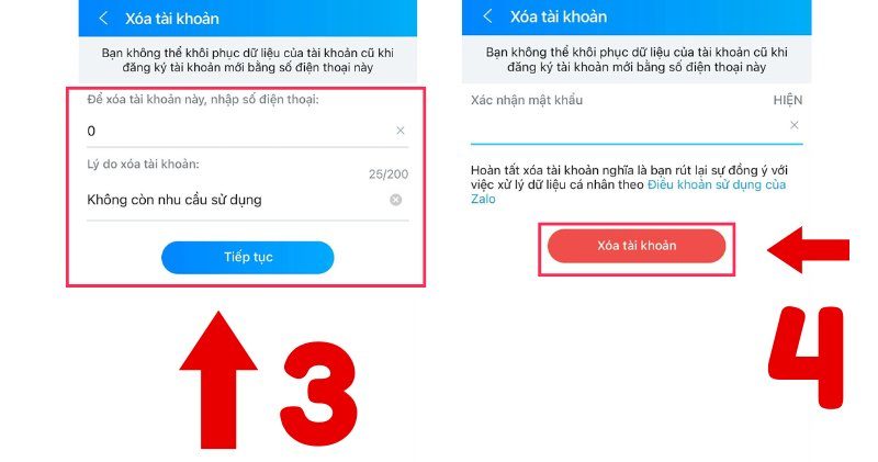 cách khóa tài khoản zalo