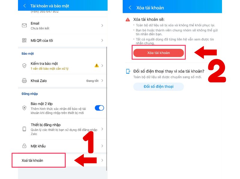 cách khóa tài khoản zalo