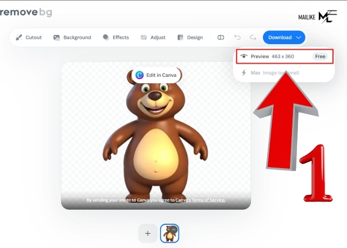 Ấn Download để hoàn thành cách làm avatar trong suốt trên Tiktok