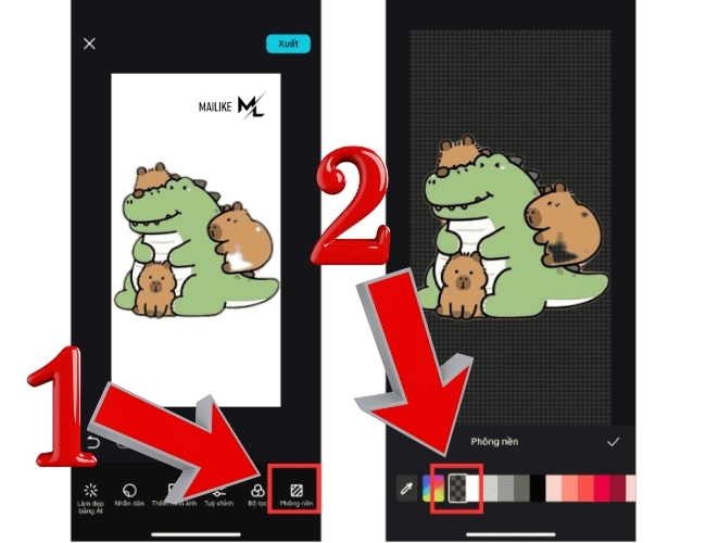 Chọn tách phông để hoàn tất quá trình cách làm avatar trong suốt trên tiktok