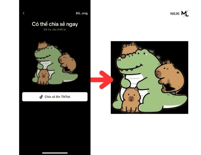 Hoàn tất quá trình cách làm avatar trong suốt trên TikTok