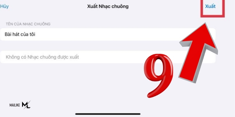 Chọn vào ô “xuất”