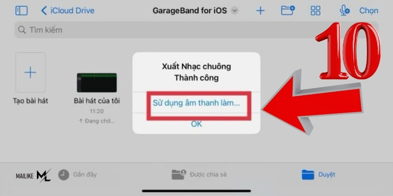  Chọn “Sử dụng âm thanh làm…”