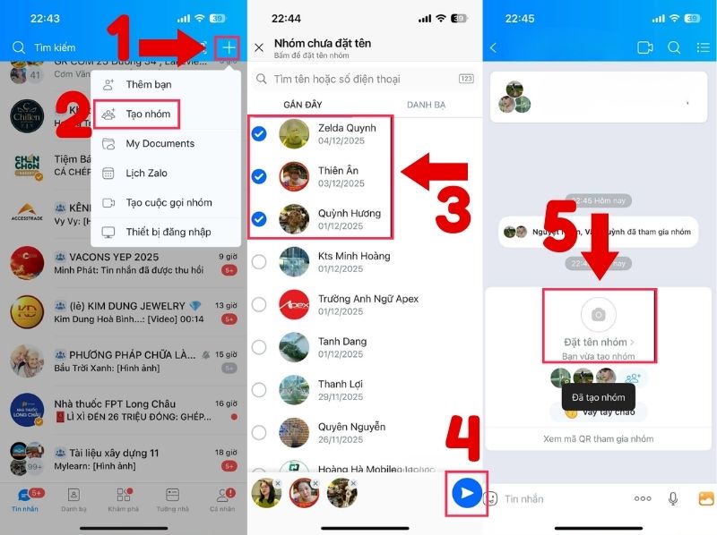 Cách tạo nhóm zalo bằng điện thoại