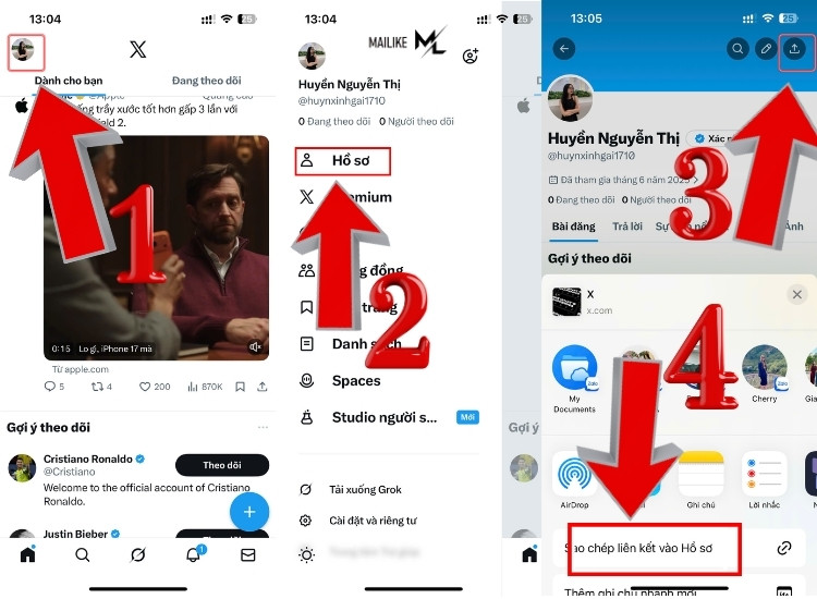 Cách lấy link Profile Twitter dễ dàng