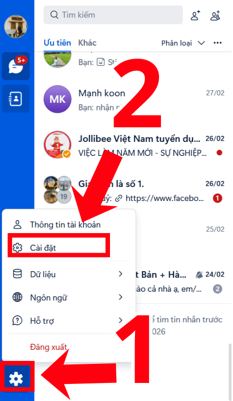 Cách cài nhạc chuông Zalo trên máy tính