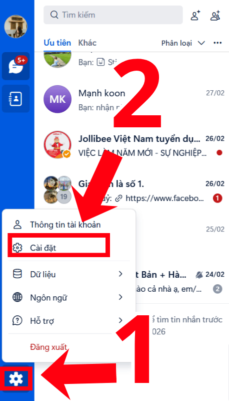 Cách tắt hoạt động Zalo trên máy tính