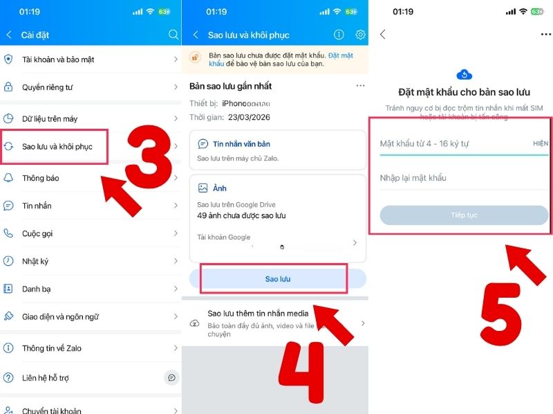 Cách sao lưu tin nhắn Zalo trên điện thoại