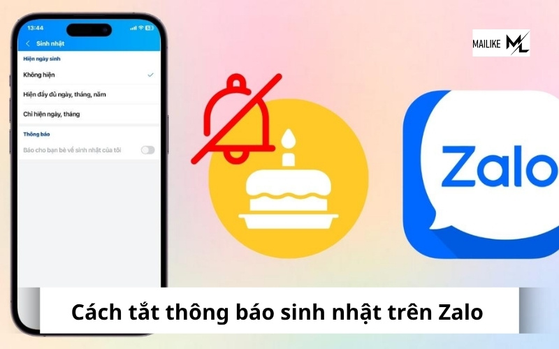 Cách tắt thông báo sinh nhật trên Zalo của mình và bạn bè