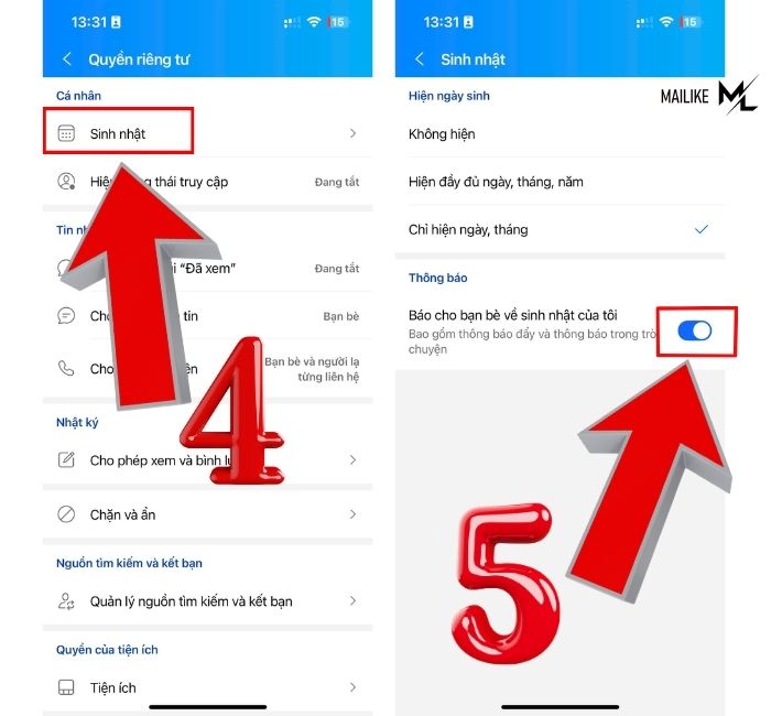 Hoàn thành xong cách tắt thông báo sinh nhật trên zalo của tôi cho bạn bè