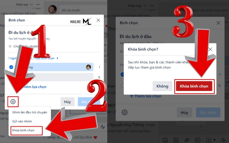 Cách xóa bình chọn trên zalo qua máy tính đơn giản