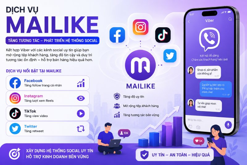 Mailike cung cấp các gói follow/sub – like/tim – view – comment – share – mắt livestream
