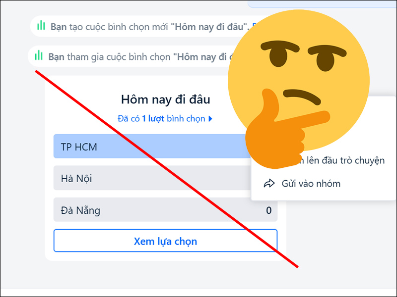 Hiện tại, Zalo vẫn chưa có chức năng xóa bình chọn