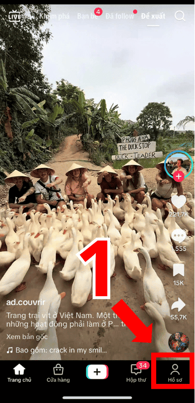 Cách xem đơn hàng trên TikTok qua hồ sơ