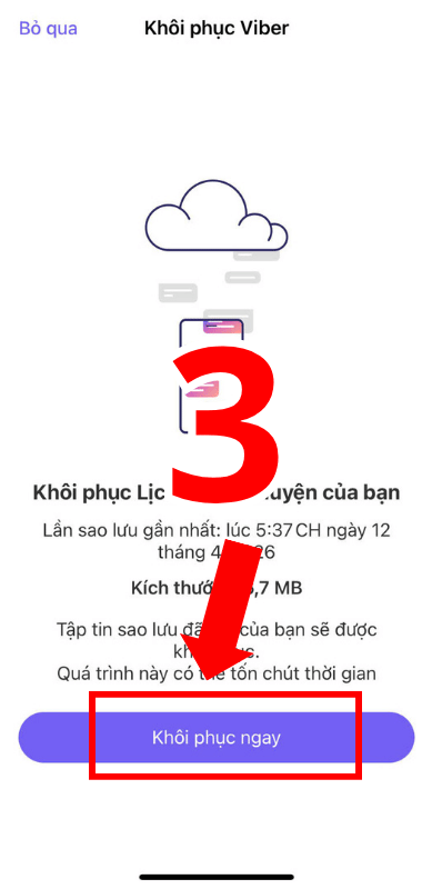 Khôi phục dữ liệu sao lưu